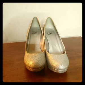 Sparling Silver Pump Platform Heels